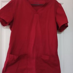 Vibrant Red Short Sleeve Women's Top